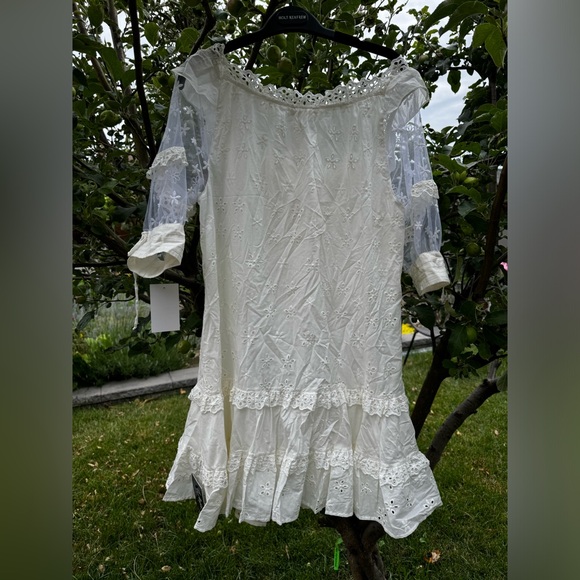 FOR LOVE & LEMONS NWT Hermosa Eyelet Swing Dress - Sz L - Picture 11 of 16